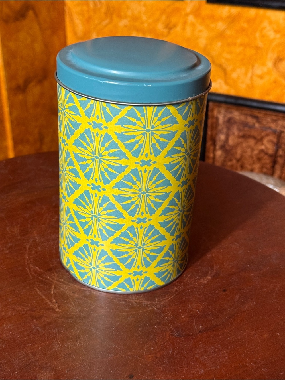 Vintage Pattern Tin Canister